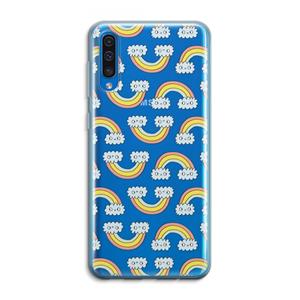 CaseCompany Regenboog: Samsung Galaxy A50 Transparant Hoesje