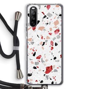 CaseCompany Terrazzo N°12: Sony Sony Xperia 10 III Transparant Hoesje met koord