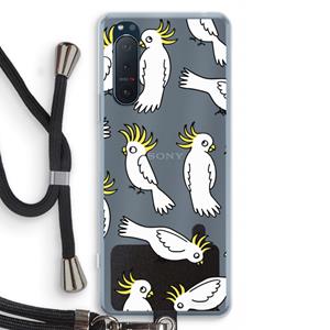 CaseCompany Papegaai: Sony Xperia 5 II Transparant Hoesje met koord