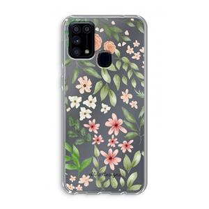 CaseCompany Botanical sweet flower heaven: Samsung Galaxy M31 Transparant Hoesje