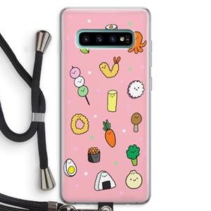 CaseCompany Happy bento friends: Samsung Galaxy S10 Plus Transparant Hoesje met koord
