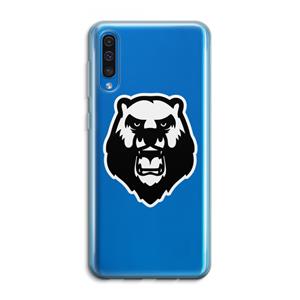 CaseCompany Angry Bear (white): Samsung Galaxy A50 Transparant Hoesje