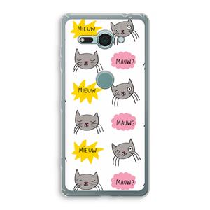 CaseCompany Meow: Sony Xperia XZ2 Compact Transparant Hoesje