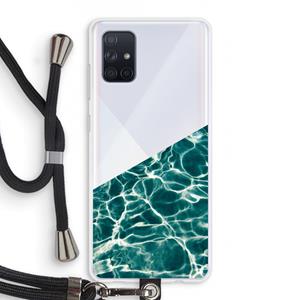 CaseCompany Weerkaatsing water: Samsung Galaxy A71 Transparant Hoesje met koord