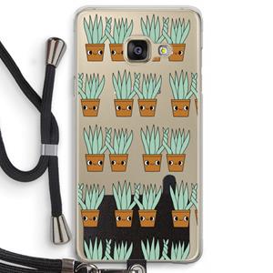 CaseCompany Sansevieria: Samsung Galaxy A3 (2016) Transparant Hoesje met koord