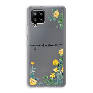 CaseCompany Gele bloemen: Samsung Galaxy A42 5G Transparant Hoesje