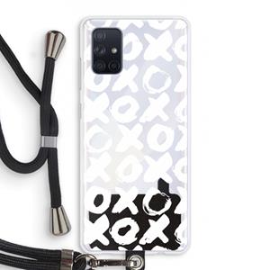 CaseCompany XOXO: Samsung Galaxy A71 Transparant Hoesje met koord