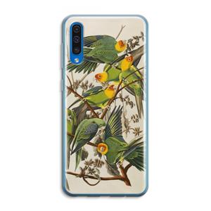 CaseCompany Carolinaparkiet: Samsung Galaxy A50 Transparant Hoesje