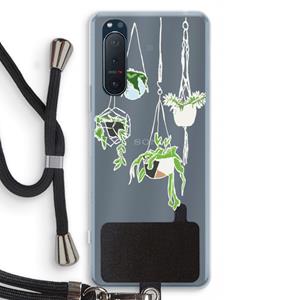 CaseCompany Hang In There: Sony Xperia 5 II Transparant Hoesje met koord