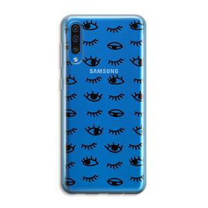 CaseCompany Eye pattern #2: Samsung Galaxy A50 Transparant Hoesje