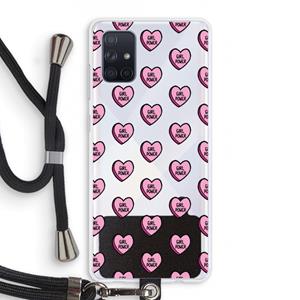 CaseCompany GIRL POWER: Samsung Galaxy A71 Transparant Hoesje met koord