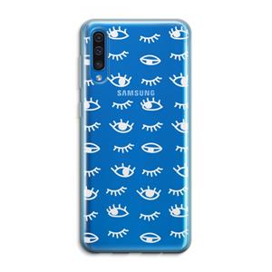 CaseCompany Eye pattern #3: Samsung Galaxy A50 Transparant Hoesje