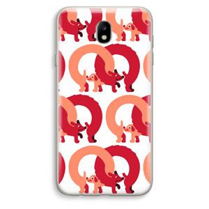 CaseCompany Dogs: Samsung Galaxy J7 (2017) Transparant Hoesje