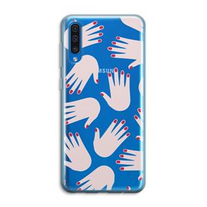 CaseCompany Hands pink: Samsung Galaxy A50 Transparant Hoesje