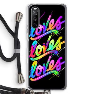 CaseCompany Loves: Sony Sony Xperia 10 III Transparant Hoesje met koord