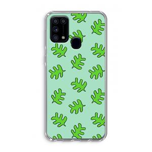 CaseCompany Groene blaadjes: Samsung Galaxy M31 Transparant Hoesje