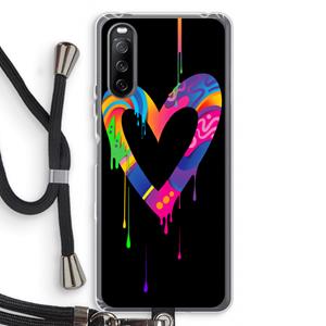 CaseCompany Melts My Heart: Sony Sony Xperia 10 III Transparant Hoesje met koord
