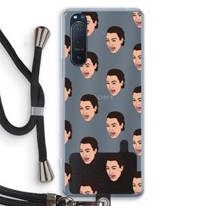 CaseCompany Ugly Cry Call: Sony Xperia 5 II Transparant Hoesje met koord