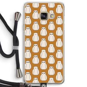 CaseCompany Uilen: Samsung Galaxy A3 (2016) Transparant Hoesje met koord