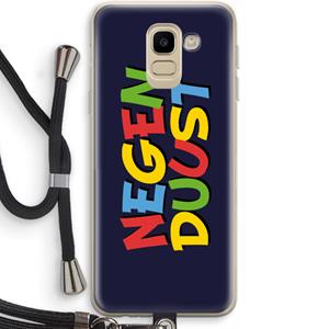 CaseCompany 90's One: Samsung Galaxy J6 (2018) Transparant Hoesje met koord