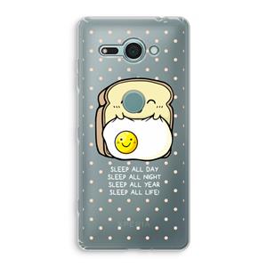 CaseCompany Sleep All Day: Sony Xperia XZ2 Compact Transparant Hoesje
