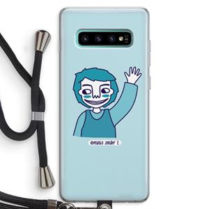 CaseCompany Zwaai: Samsung Galaxy S10 Plus Transparant Hoesje met koord