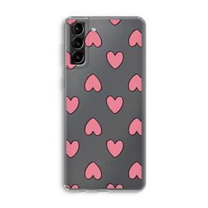 CaseCompany Ondersteboven verliefd: Samsung Galaxy S21 Plus Transparant Hoesje