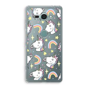 CaseCompany Rainbow Unicorn: Sony Xperia XZ2 Compact Transparant Hoesje