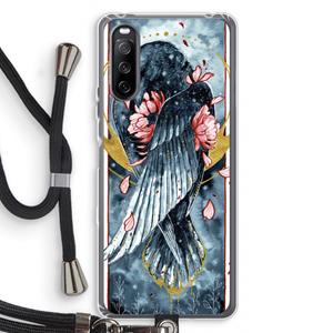 CaseCompany Golden Raven: Sony Sony Xperia 10 III Transparant Hoesje met koord