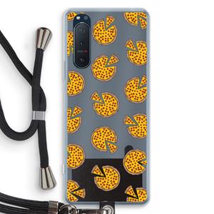 CaseCompany You Had Me At Pizza: Sony Xperia 5 II Transparant Hoesje met koord