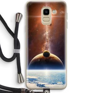 CaseCompany Omicron 2019: Samsung Galaxy J6 (2018) Transparant Hoesje met koord