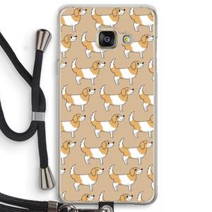 CaseCompany Doggy: Samsung Galaxy A3 (2016) Transparant Hoesje met koord