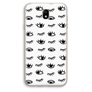 CaseCompany Eye pattern #2: Samsung Galaxy J7 (2017) Transparant Hoesje