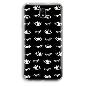 CaseCompany Eye pattern #3: Samsung Galaxy J7 (2017) Transparant Hoesje