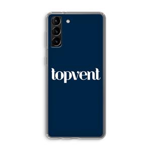 CaseCompany Topvent Navy: Samsung Galaxy S21 Plus Transparant Hoesje