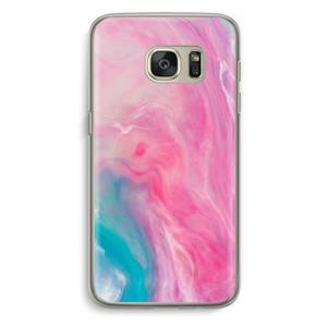 CaseCompany Roze explosie: Samsung Galaxy S7 Transparant Hoesje