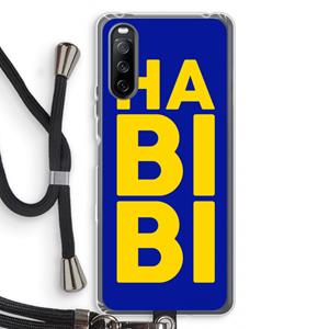 CaseCompany Habibi Blue: Sony Sony Xperia 10 III Transparant Hoesje met koord