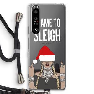 CaseCompany Came To Sleigh: Sony Xperia 1 III Transparant Hoesje met koord