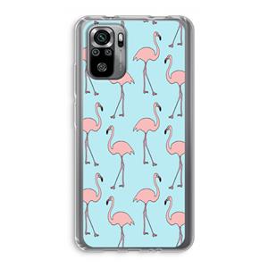 CaseCompany Anything Flamingoes: Xiaomi Redmi Note 10S Transparant Hoesje