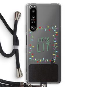 CaseCompany It's Lit: Sony Xperia 1 III Transparant Hoesje met koord