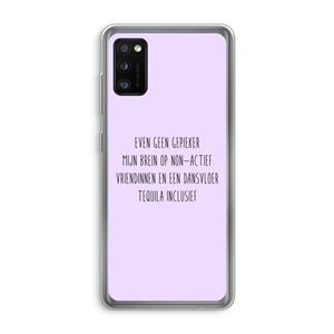 CaseCompany Tequila: Samsung Galaxy A41 Transparant Hoesje