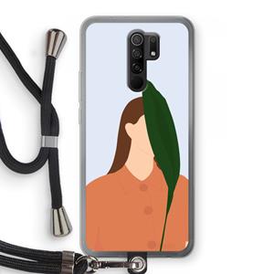CaseCompany Leaf: Xiaomi Redmi 9 Transparant Hoesje met koord