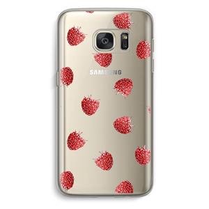 CaseCompany Framboosjes: Samsung Galaxy S7 Transparant Hoesje