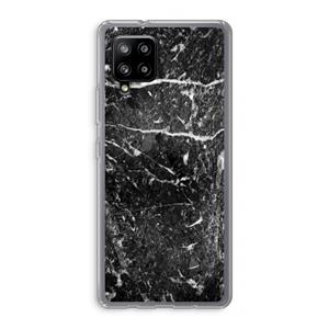CaseCompany Zwart marmer: Samsung Galaxy A42 5G Transparant Hoesje