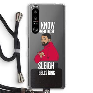 CaseCompany Sleigh Bells Ring: Sony Xperia 1 III Transparant Hoesje met koord