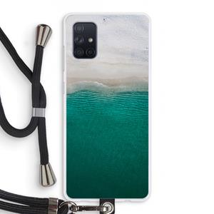 CaseCompany Stranded: Samsung Galaxy A71 Transparant Hoesje met koord