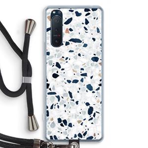 CaseCompany Terrazzo N°1: Sony Xperia 5 II Transparant Hoesje met koord