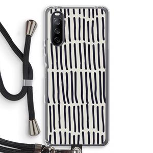 CaseCompany Moroccan stripes: Sony Sony Xperia 10 III Transparant Hoesje met koord