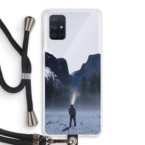 CaseCompany Wanderlust: Samsung Galaxy A71 Transparant Hoesje met koord
