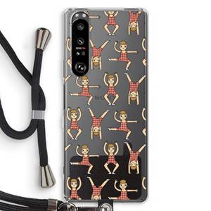 CaseCompany Gymboys: Sony Xperia 1 III Transparant Hoesje met koord